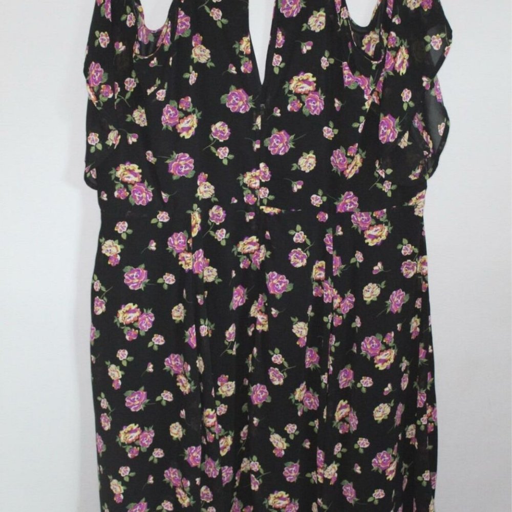 Torrid Floral Chiffon Cold Shoulder Dress H10671 - Picture 4 of 12